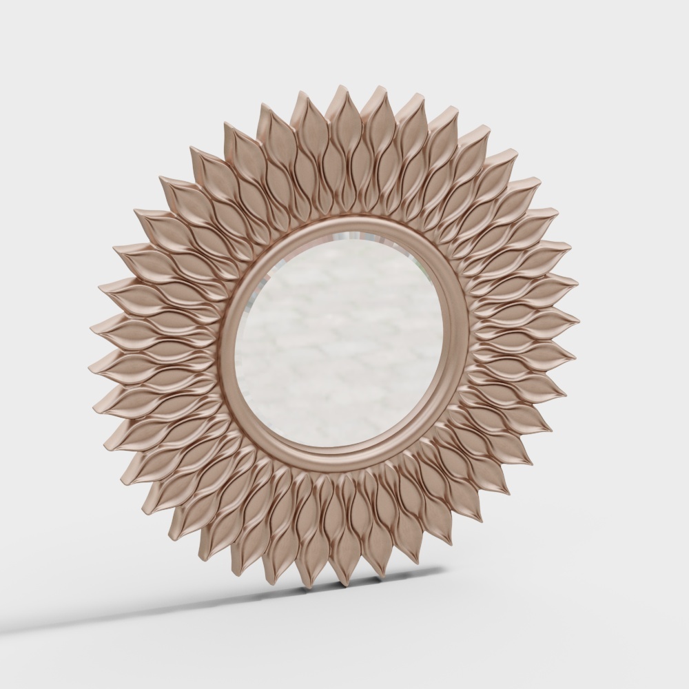 Specchio Decorativo Simmetrico in Metallo Europeo