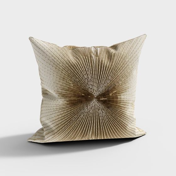 Elegant Fan Folded Pillow 3D model