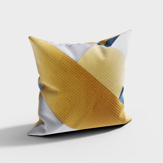 Colorful Geometric Cushion 3D model