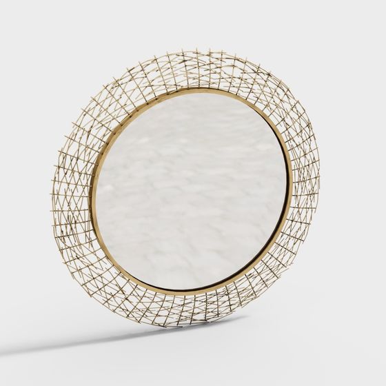 Elegant Low-Polygon Mirror 3D model