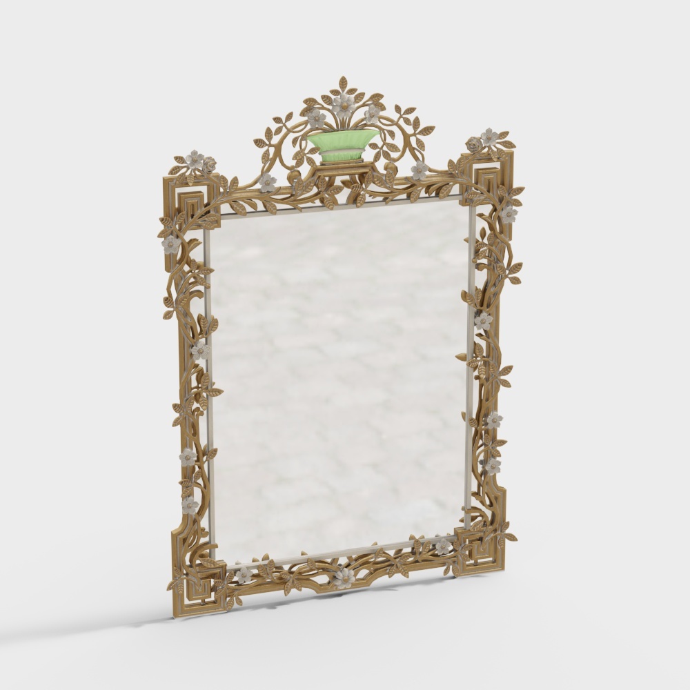 Specchio da Parete in Metallo Europeo