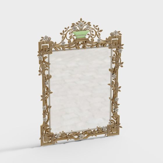 Specchio da Parete in Metallo Europeo