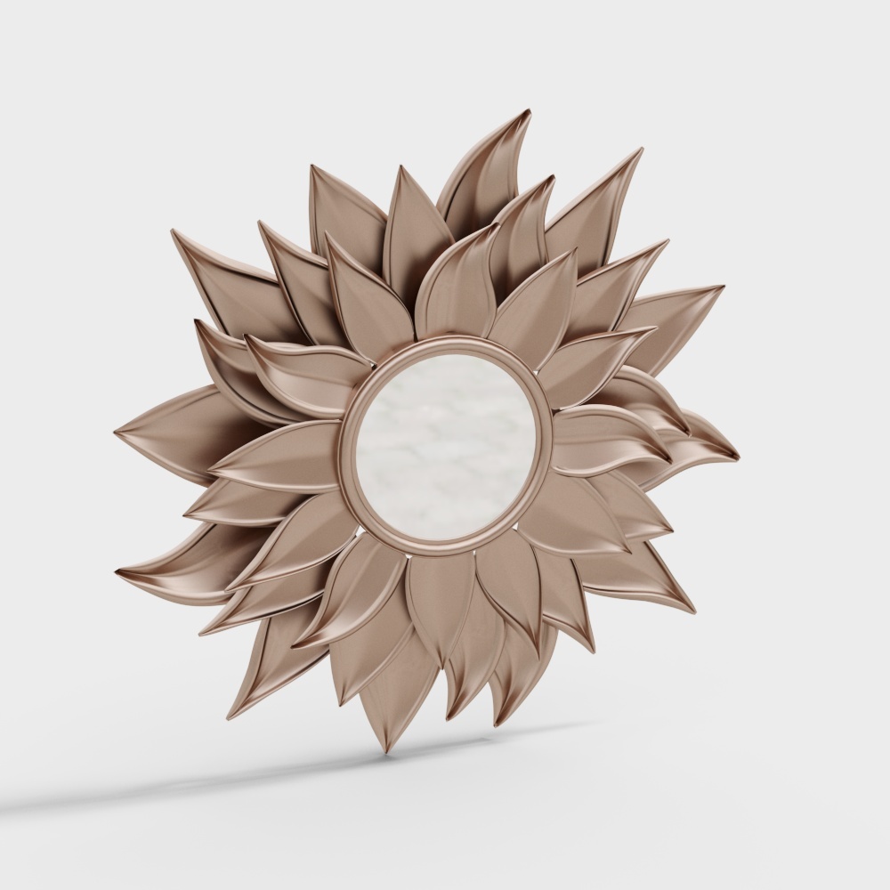 European metal decorative mirror large petals