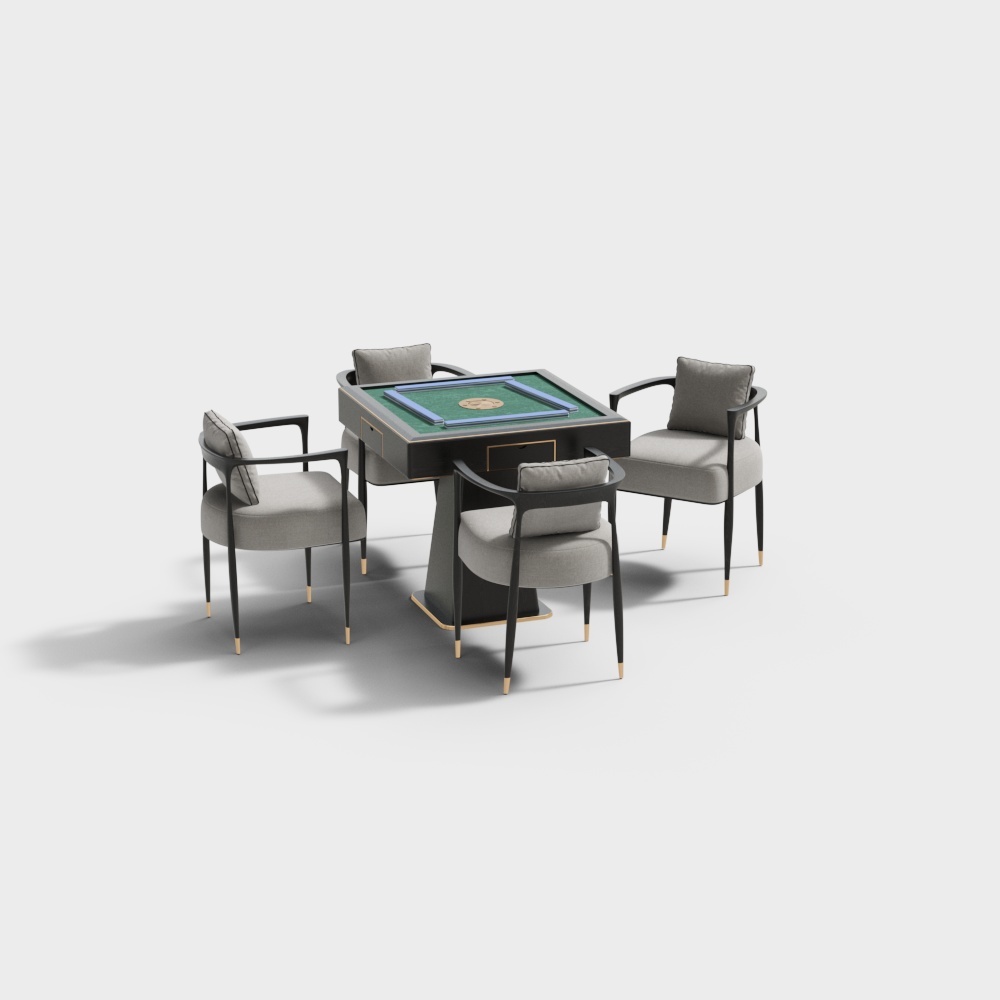 Modern chess and card room wood