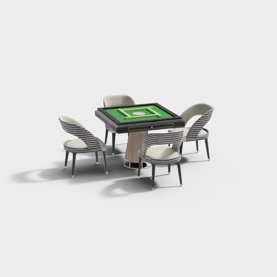 Stylish Mahjong Table 3D model for Creative Projects