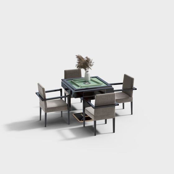 Stylish Mahjong Table 3D model for Modern Interiors