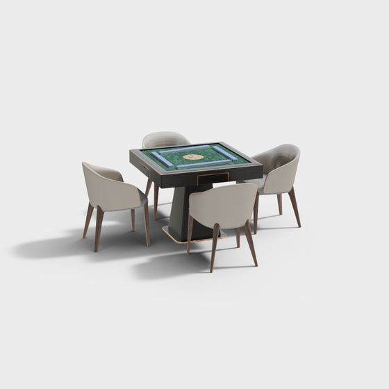 Elegant Mahjong Table 3D model for Modern Interiors