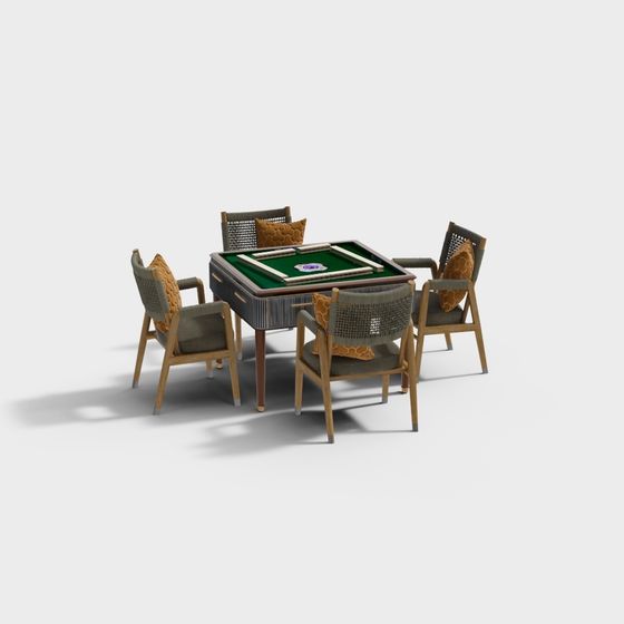 Charming Mahjong Table 3D model for Modern Interiors