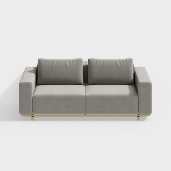 Stylish Low-Polygon Sofa 3D Model Design