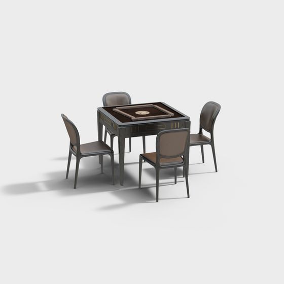 Chic Mahjong Table 3D model for Modern Spaces
