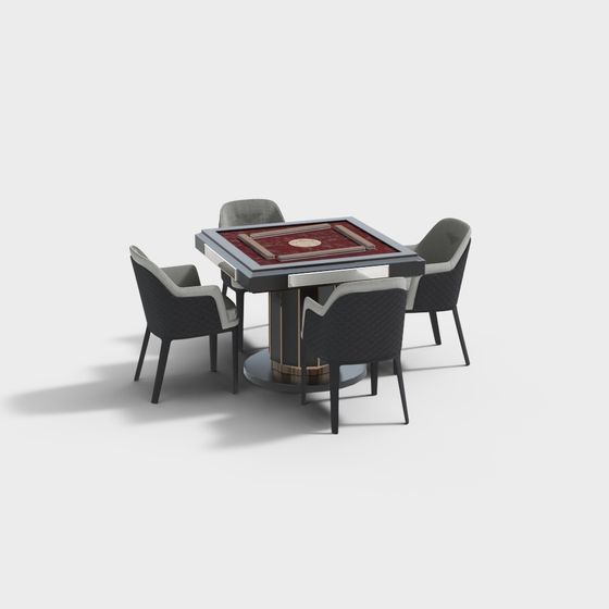 Elegant Mahjong Table 3D Model for Creative Projects