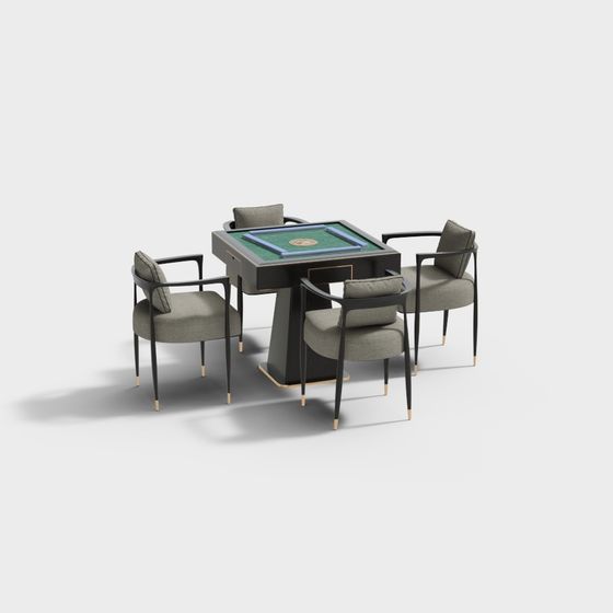 Elegant Mahjong Table 3D model for Contemporary Spaces