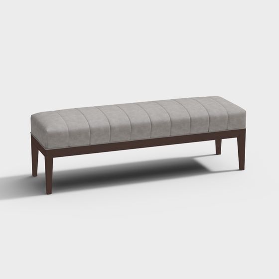 Stylish Low-Polygon Bench 3D model for Modern Interiors