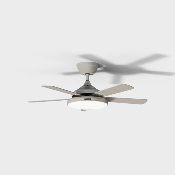 Elegant Modern Ceiling Fan 3D model