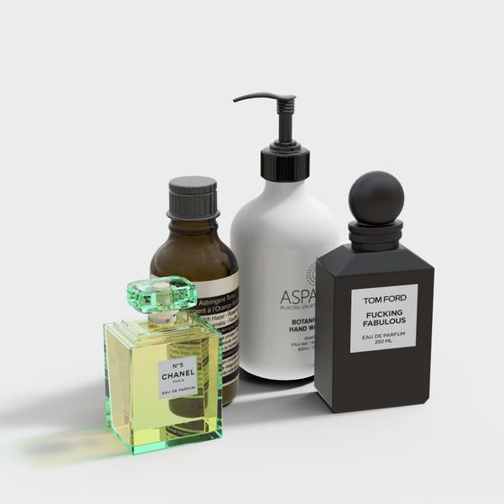 Chic Low-Polygon Bottle 3D Models for Modern Design