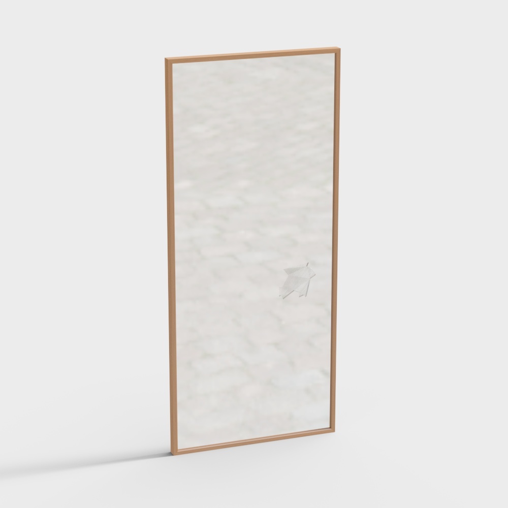 Specchio Portante Stanco della Stanza Specchio da Bagno Specchio a Figura Intera Specchio a Pavimento Decorativo per Casa Legno di Ciliegio