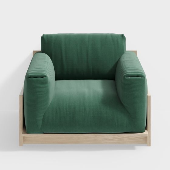 Stylish Low-Poly Sofa Chair 3D Model