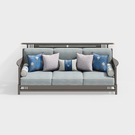 Elegant Low Polygon 3D Sofa Model