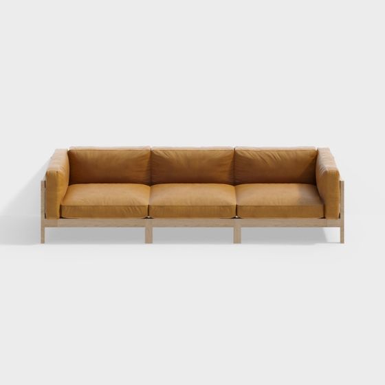 Modern Minimalist Sofa 3D model for Interior Design