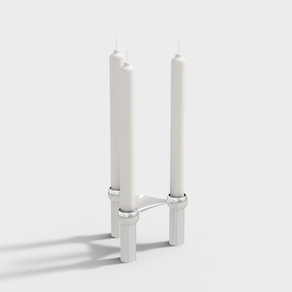 Artistic Minimalist Candle Holder 3D model