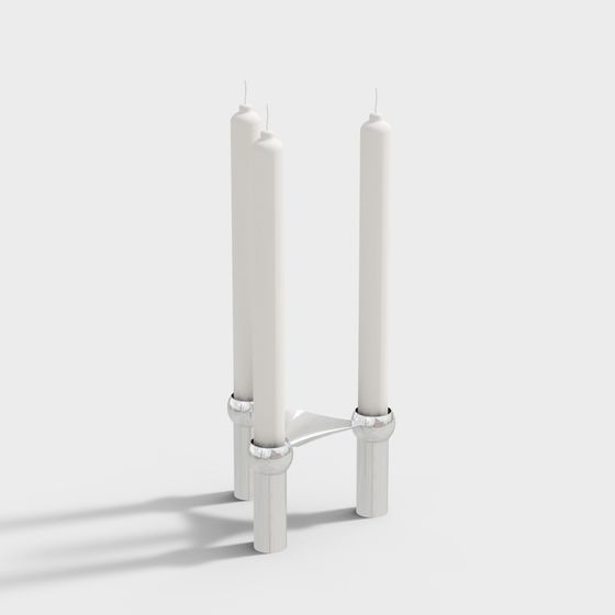 Artistic Minimalist Candle Holder 3D model