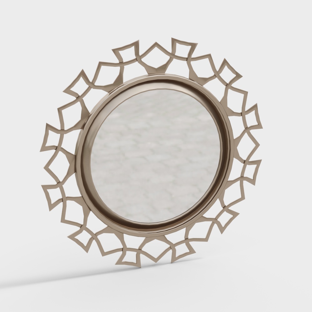 Specchio decorativo rotondo metallico piccolo Jane O