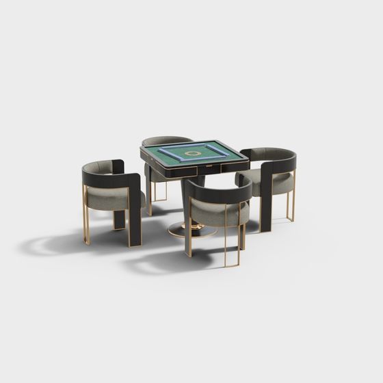 Elegant Mahjong Table 3D model for Contemporary Spaces
