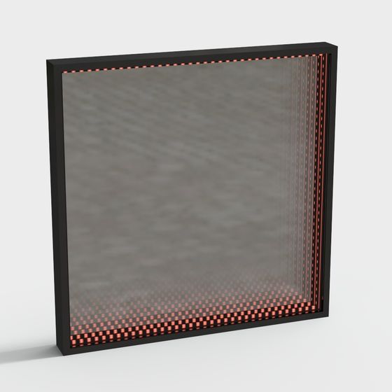 Modern Square Abyss Mirror 3D Model for Elegant Spaces