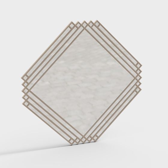 Jane O メタル装飾ミラー ダイヤモンド