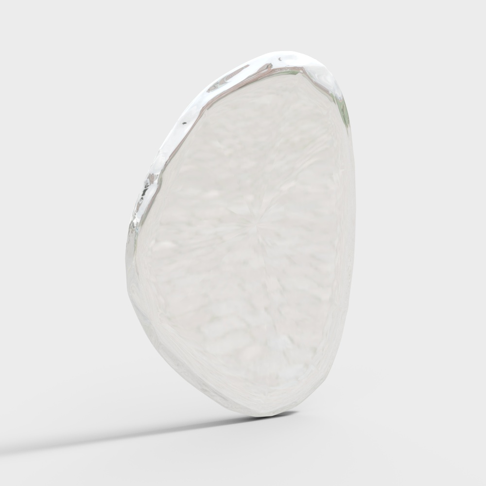 Modern decorative hanging mirror is partial