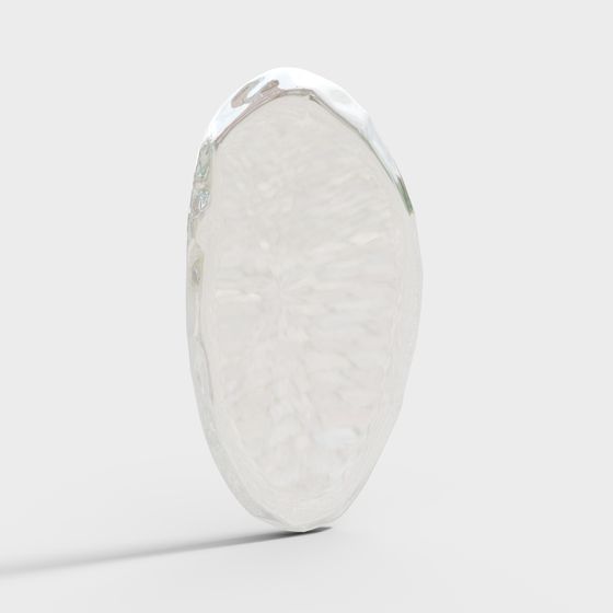 Transparent Crystal Lemon Slice 3D model