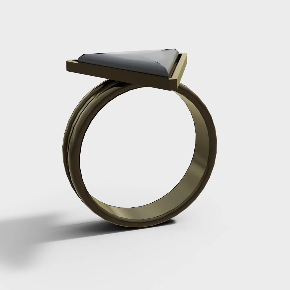 Ornamento della scatola di gioielli moderna anello triangolare