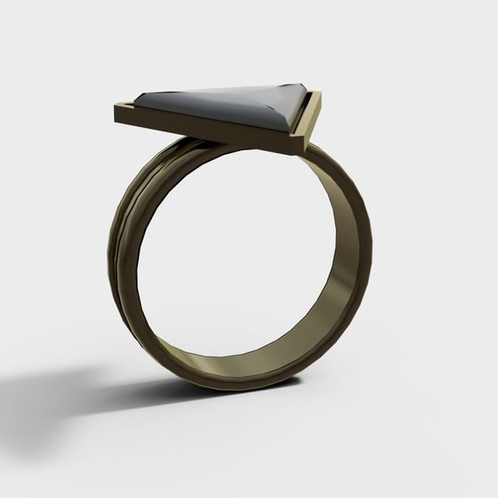 Ornamento della scatola di gioielli moderna anello triangolare