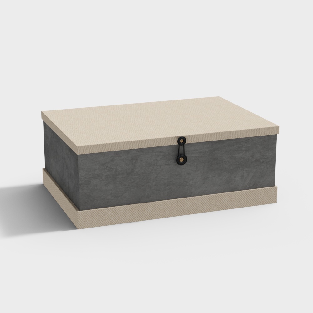 Nouveau style chinois - boîte à bijoux jaune et gris