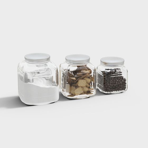 Kitchen Spice Storage Container 3D Model in Earth Color