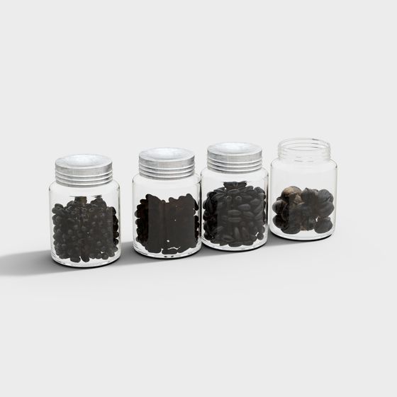 Unique Low-Poly Storage Jar Set 3D model