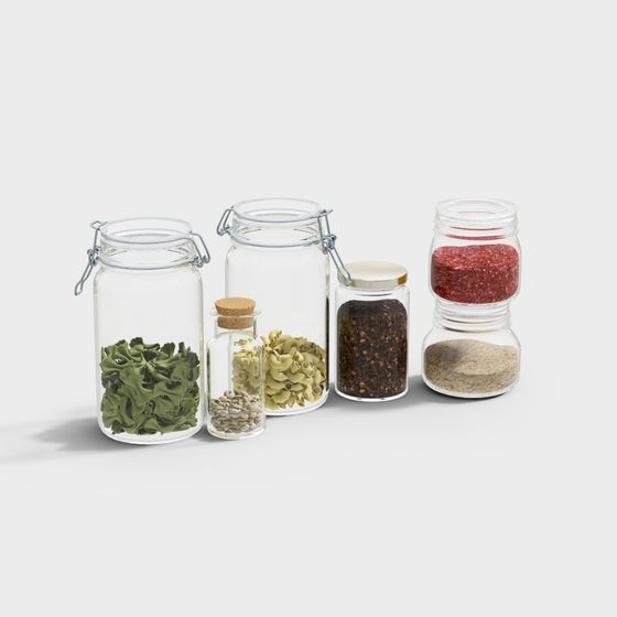 Elegant Storage Jar 3D Model for Kitchen