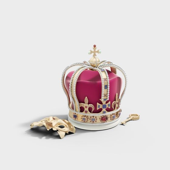 Opulent Royal Crown 3D model for Designers