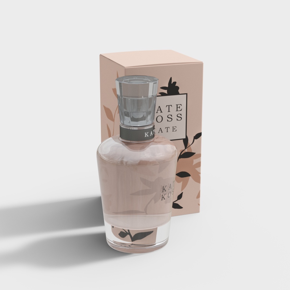 Kate Koss Perfume Bottle 3D Model – Transparent Glass Design
