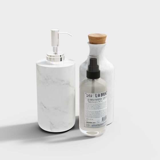 Elegant Minimalist 3D Model for Bathroom Essentials