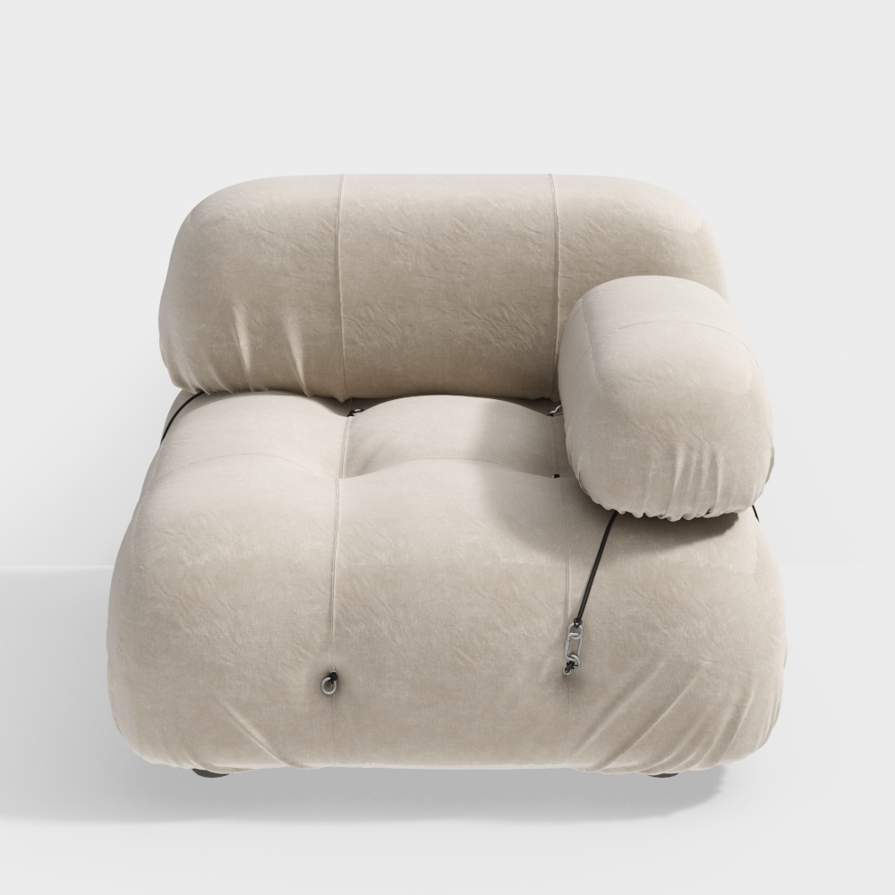 Set wood room house Classic modular multi-person sofa Single lounge chair ins hipster selection - right armrest single seat (90x90)