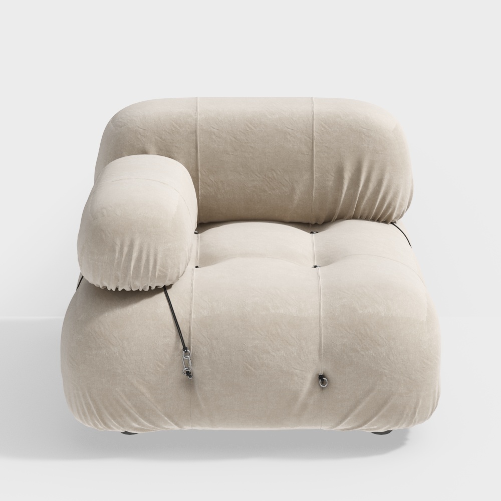 Set wood room house Classic modular multi-person sofa Single lounge chair ins hipster selection - left armrest single seat (90x90)