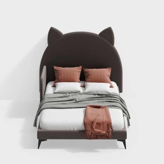 Stylish Modern Headboard 3D model for Contemporary Homes