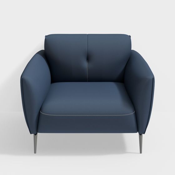 Elegant Low-Polygon 3D Sofa Model for Modern Interiors