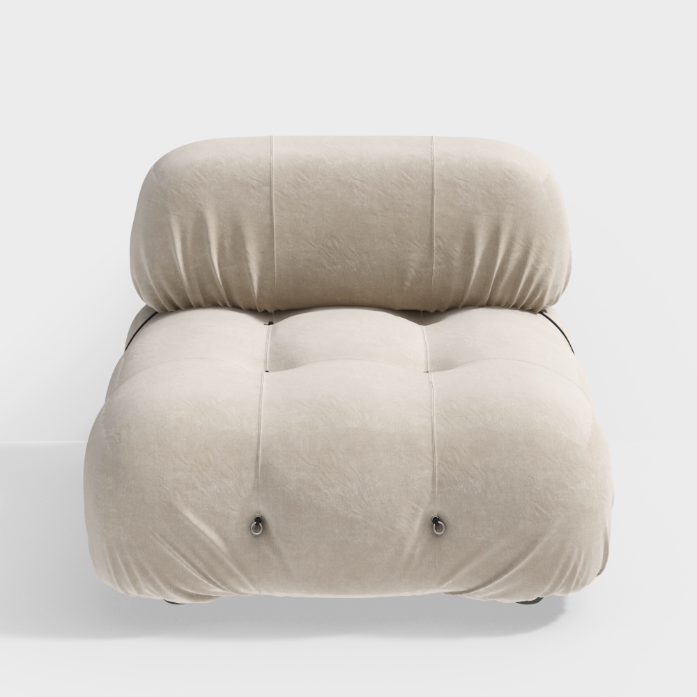 Stylish Low-Poly Sofa 3D model