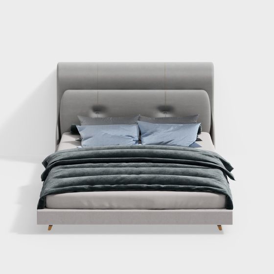 Urban Comfort 3D model Bed for Stylish Homes
