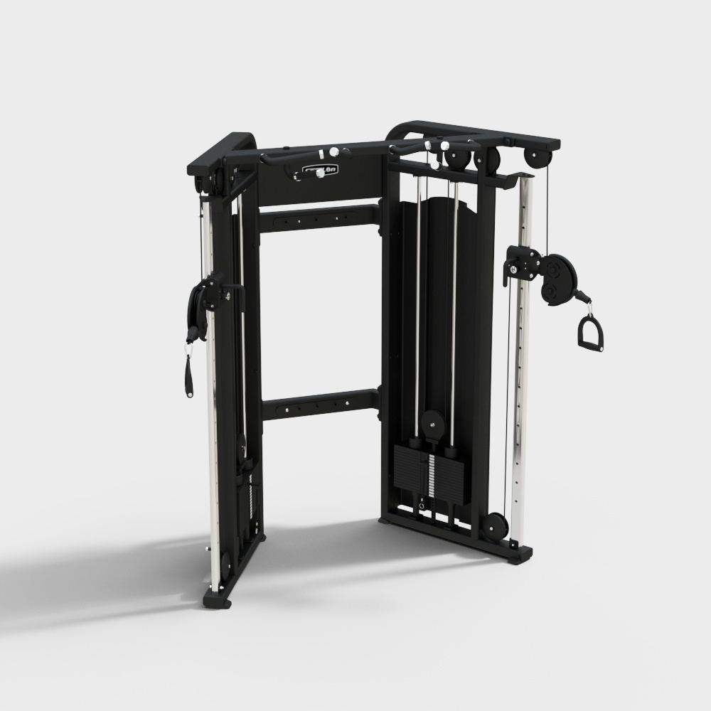 Multifunctional Fitness Trainer 3D Model – Adjustable Bands