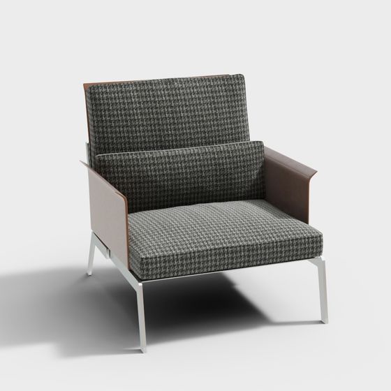 Modern Low-Polygon Leisure Chair 3D model