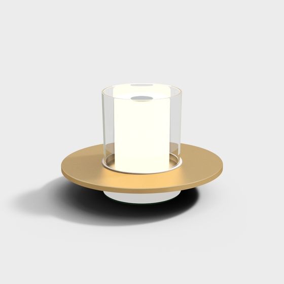 Elegant Glass Candle Holder 3D model