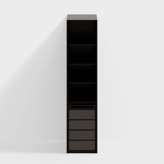 Stylish City Bookshelf 3D model